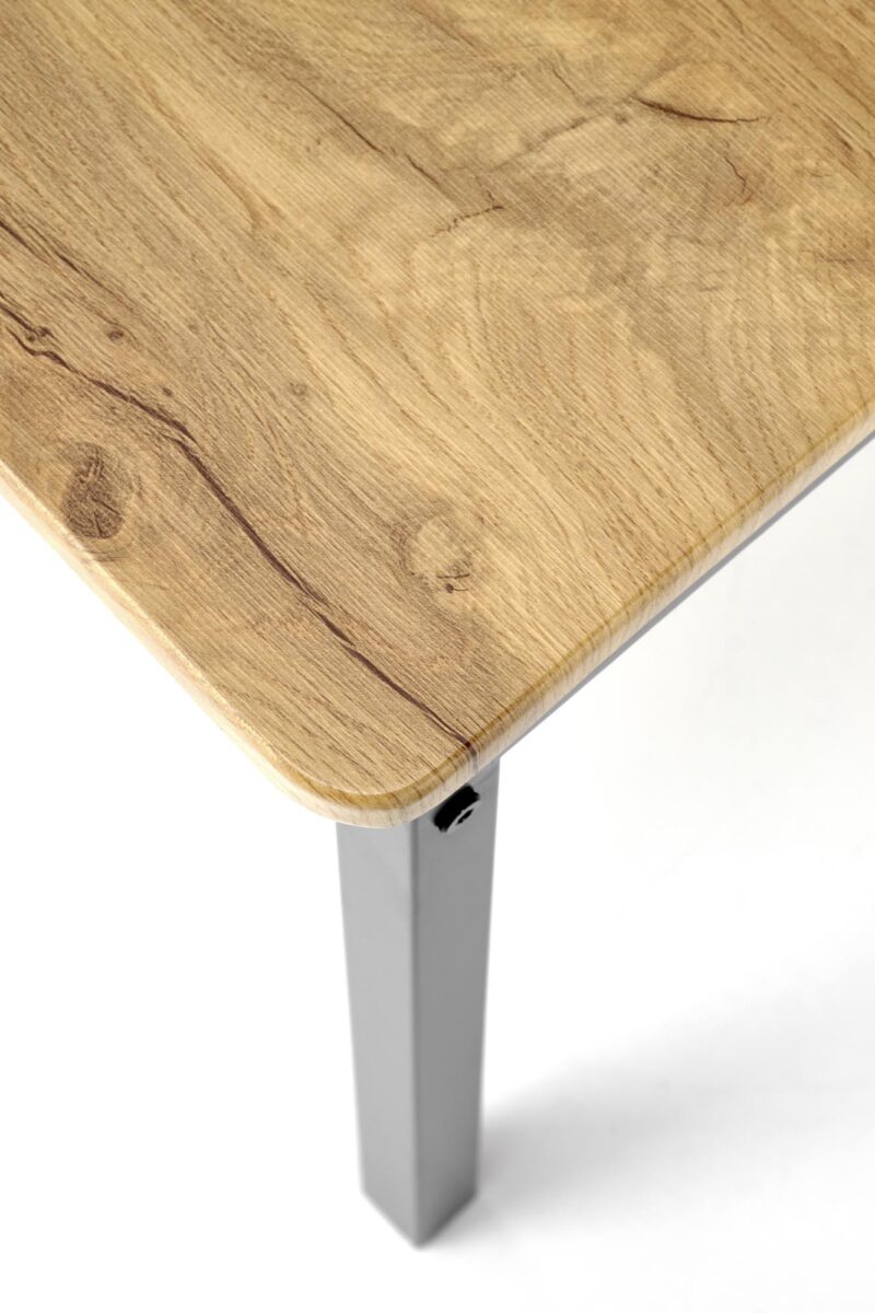 Komplekt MILVER, laud + 4 tooli, värv: looduslik / must