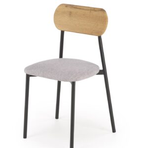 Komplekt NARDIN, laud + 2 tooli, värv: naturaalne / must