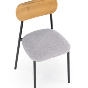 Komplekt NARDIN, laud + 2 tooli, värv: naturaalne / must