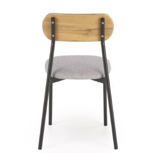 Komplekt NARDIN, laud + 2 tooli, värv: naturaalne / must