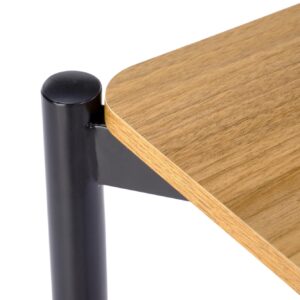 Komplekt NARDIN, laud + 2 tooli, värv: naturaalne / must