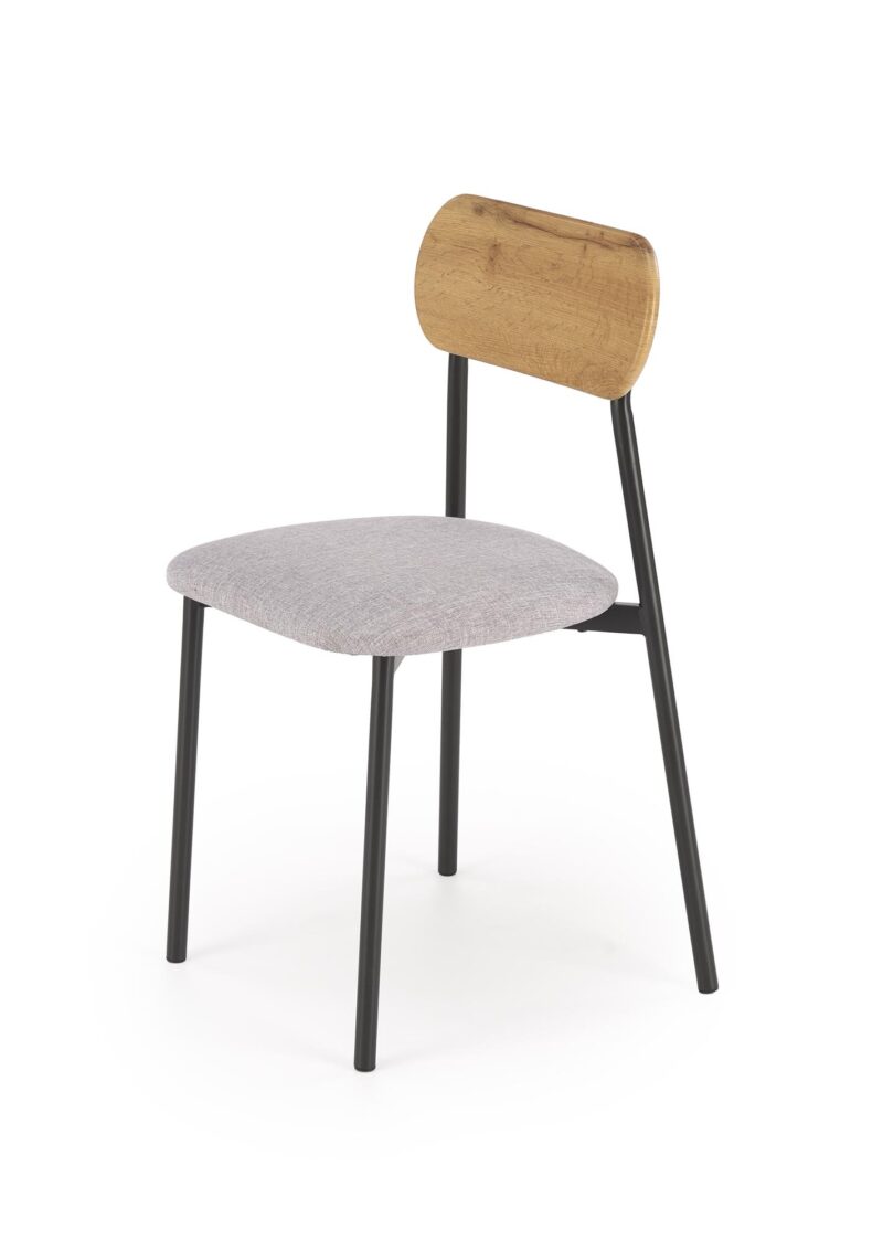 Komplekt NARDIN, laud + 2 tooli, värv: naturaalne / must