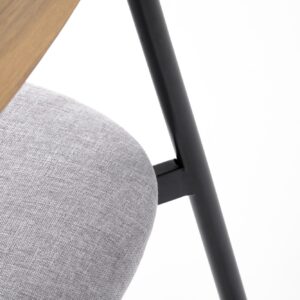 Komplekt NARDIN, laud + 2 tooli, värv: naturaalne / must