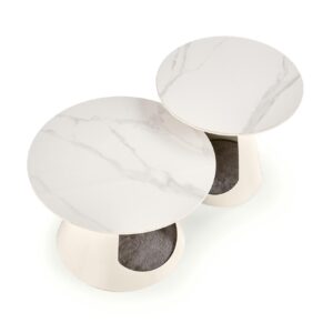 Kohvilaud OSARIS, valge marmor / valge