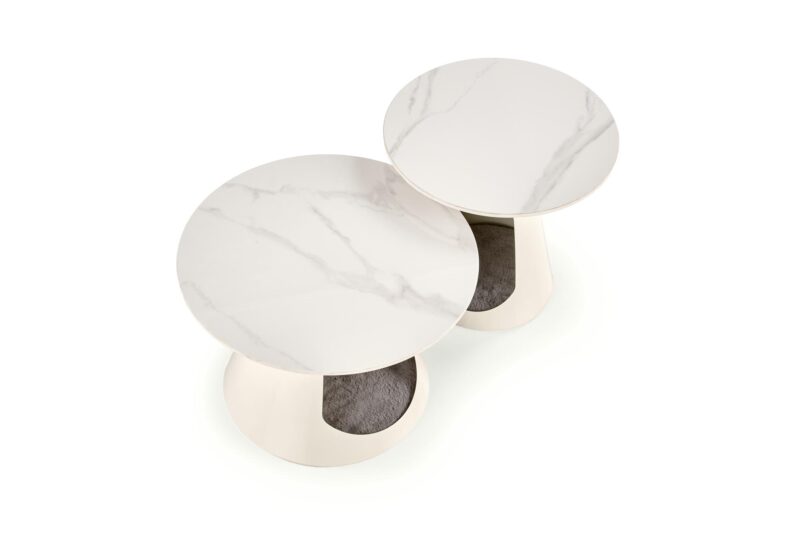 Kohvilaud OSARIS, valge marmor / valge