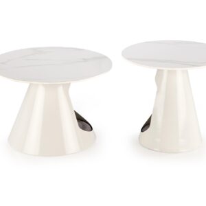 Kohvilaud OSARIS, valge marmor / valge