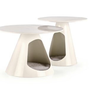 Kohvilaud OSARIS, valge marmor / valge