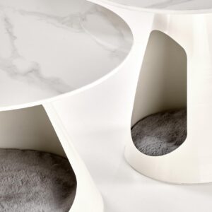 Kohvilaud OSARIS, valge marmor / valge
