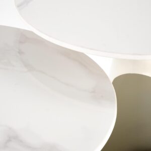 Kohvilaud OSARIS, valge marmor / valge