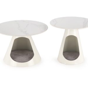 Kohvilaud OSARIS, valge marmor / valge