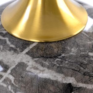 Kohvilaud ROSLEN, valge marmor / hall marmor / kuld