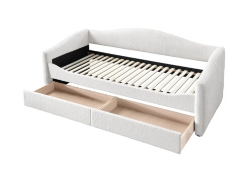 Voodi sahtlitega CALRIA 90x200  kreem