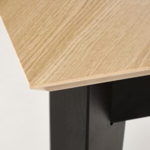 Söögilaud EDMIRON, naturaalne tamm / must