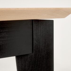 Söögilaud EDMIRON, naturaalne tamm / must