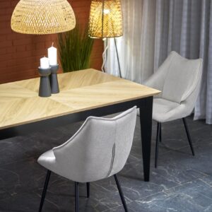 Söögilaud EDMIRON, naturaalne tamm / must