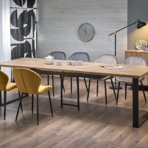 Söögilaud EDMIRE, wootani tamm / must