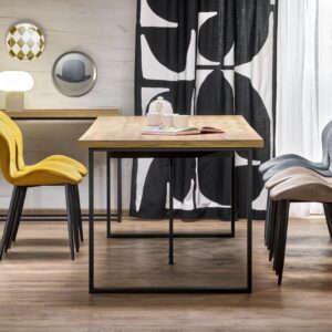 Söögilaud EDMIRE, wootani tamm / must