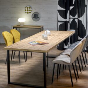 Söögilaud EDMIRE, wootani tamm / must