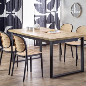 Söögilaud EDMIRE, wootani tamm / must