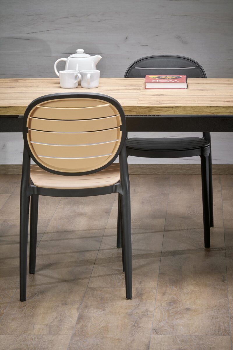 Söögilaud EDMIRE, wootani tamm / must