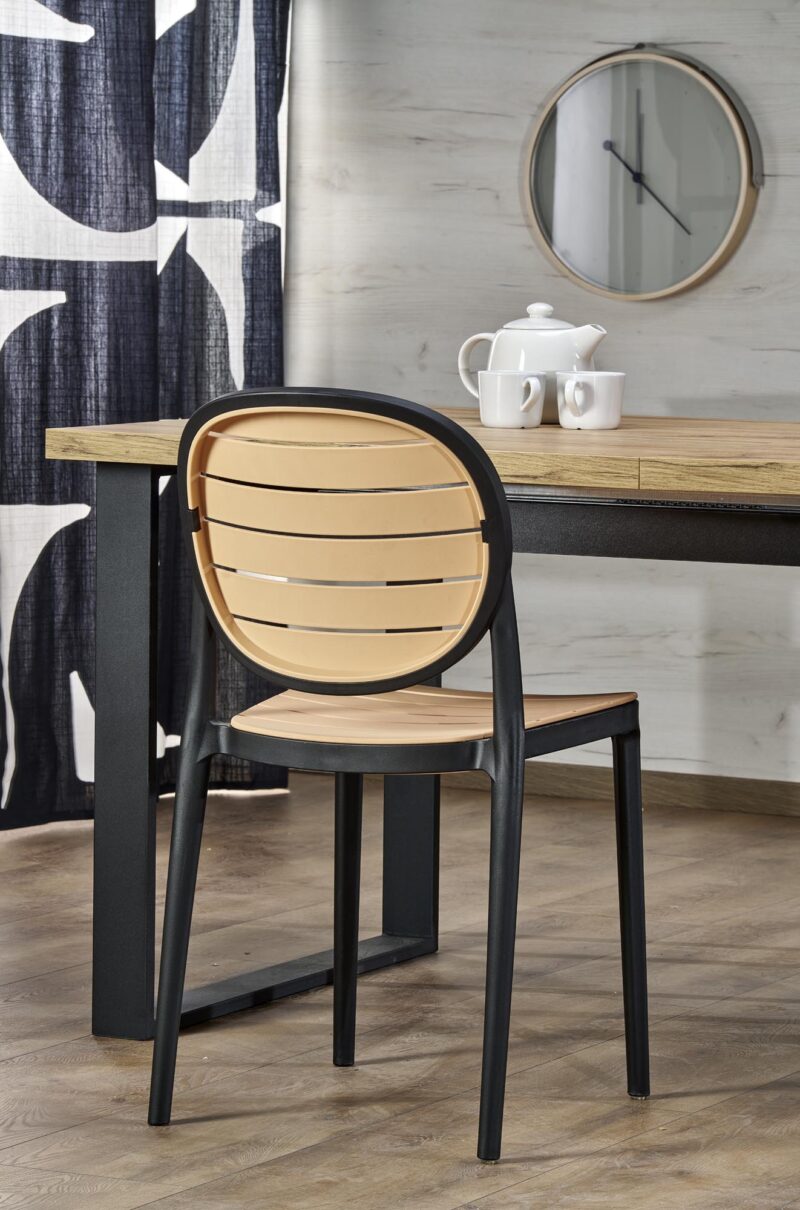 Söögilaud EDMIRE, wootani tamm / must