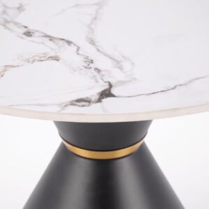 Kohvilaud GORETTI_S, valge marmor / must