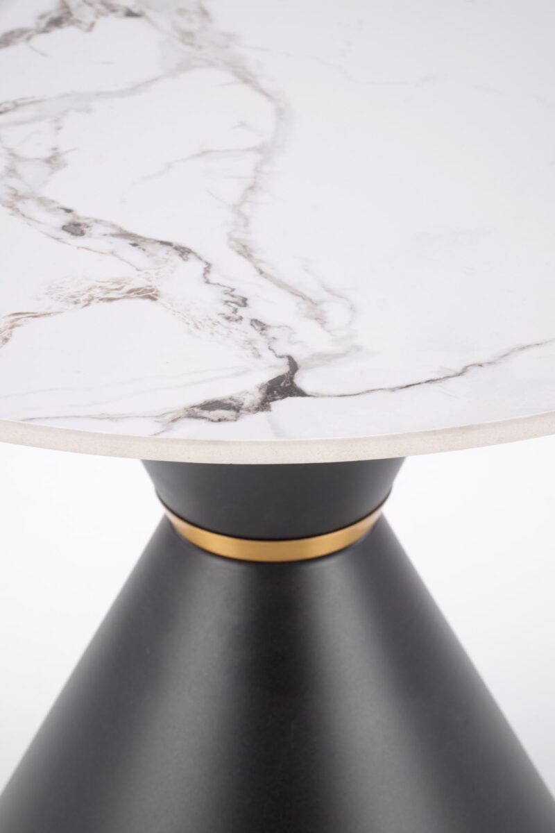 Kohvilaud GORETTI_S, valge marmor / must