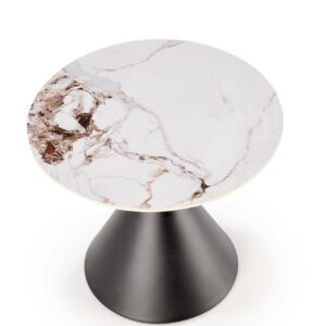 Kohvilaud GORETTI_S, valge marmor / must