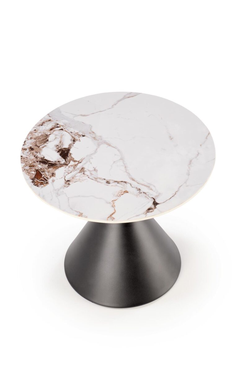 Kohvilaud GORETTI_S, valge marmor / must