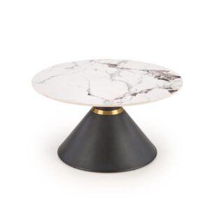 Kohvilaud GORETTI, valge marmor / must