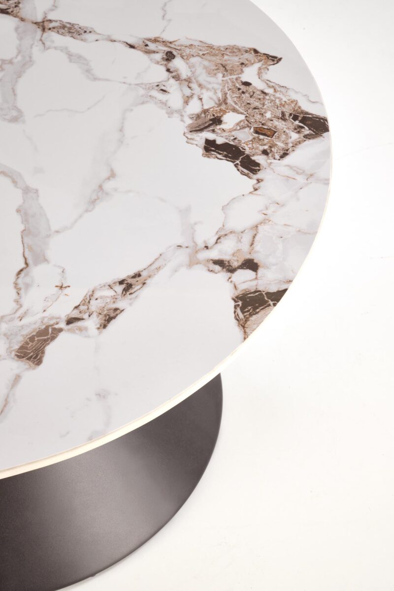 Kohvilaud GORETTI, valge marmor / must