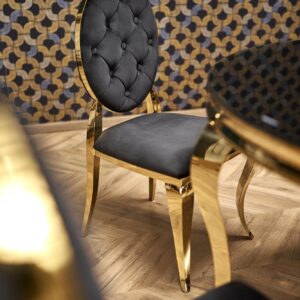 Söögilaud REGNALD 2, must klaas