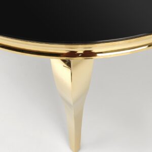 Söögilaud REGNALD 2, must klaas