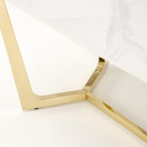 Söögilaud CASTESSA, valge marmor