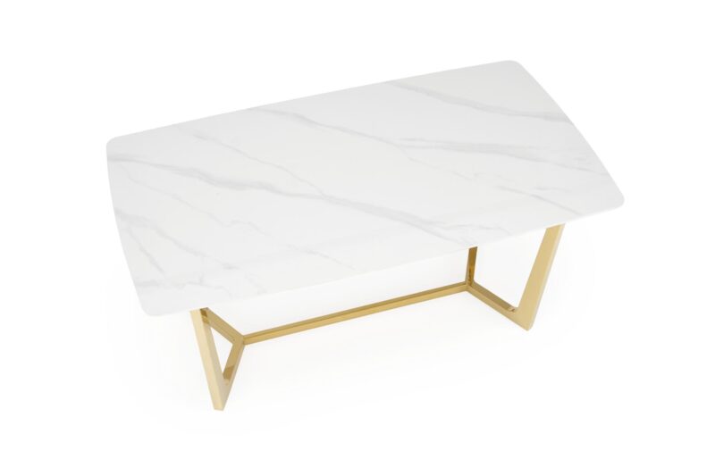 Söögilaud CASTESSA, valge marmor