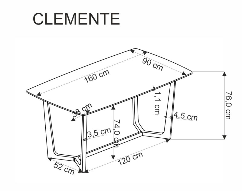 Söögilaud CASTESSA, valge marmor