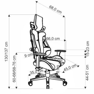 Kontoritool NITRON, must / punane