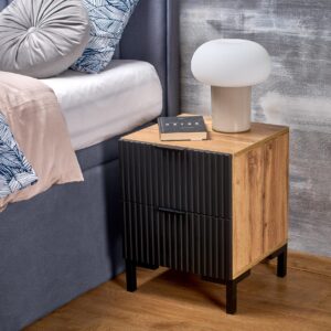 Öökapp NELARO, tamm / must