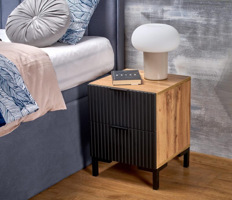 Öökapp NELARO, tamm / must