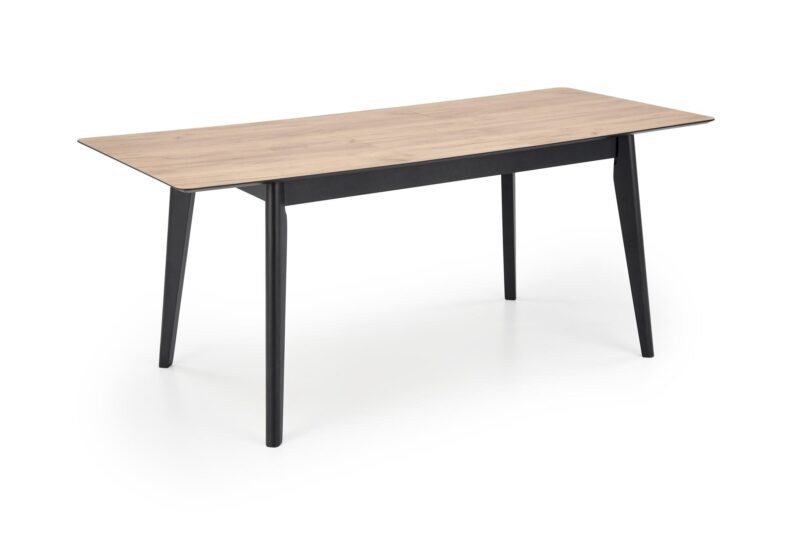 Pikendatav Söögilaud  GULVAR, wootani tamm / must