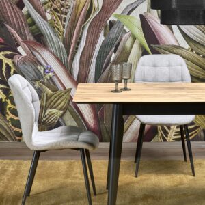 Pikendatav Söögilaud  GULVAR, wootani tamm / must