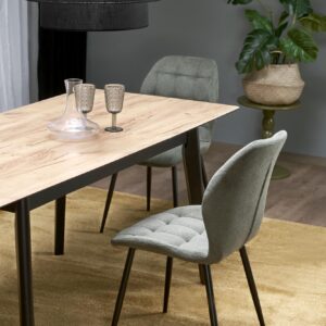 Pikendatav Söögilaud  GULVAR, wootani tamm / must