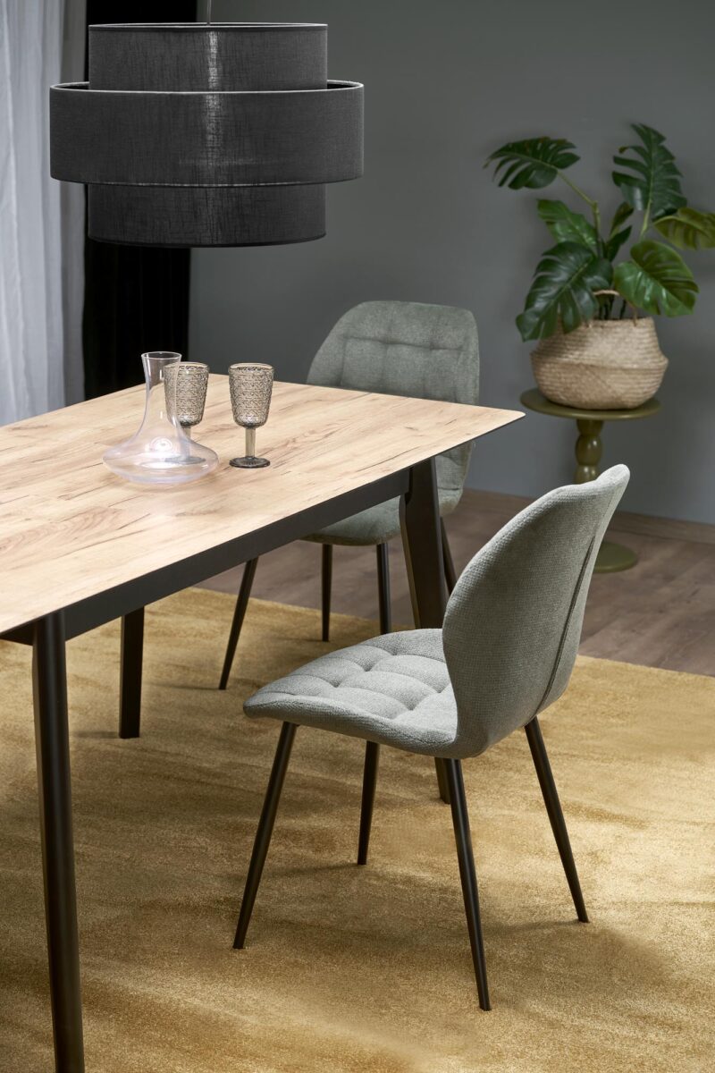 Pikendatav Söögilaud  GULVAR, wootani tamm / must