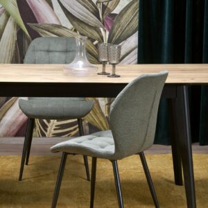 Pikendatav Söögilaud  GULVAR, wootani tamm / must