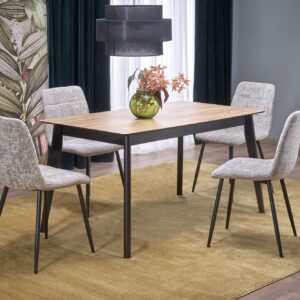 Pikendatav Söögilaud  GULVAR, wootani tamm / must