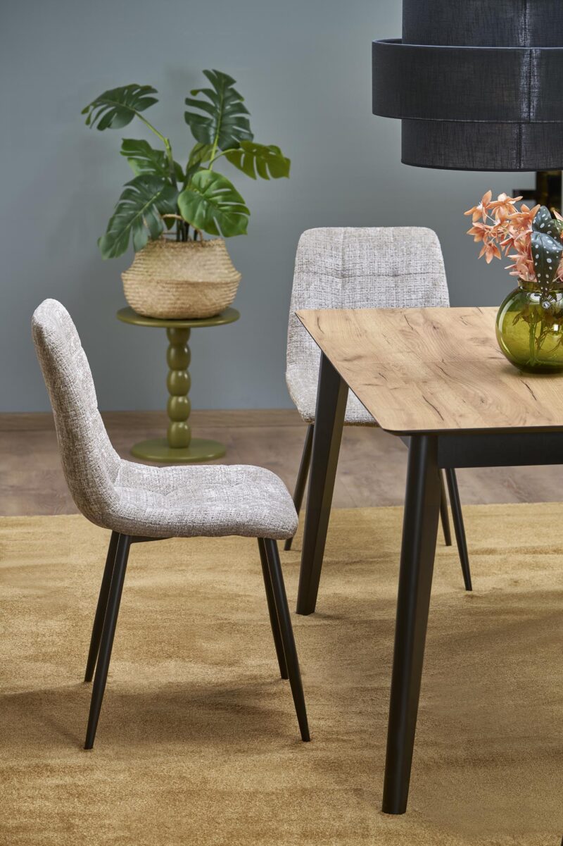 Pikendatav Söögilaud  GULVAR, wootani tamm / must