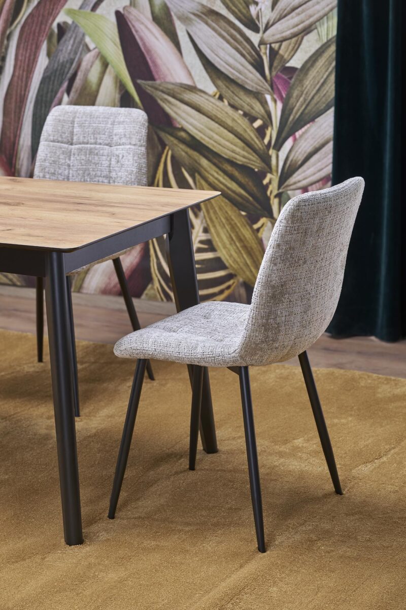 Pikendatav Söögilaud  GULVAR, wootani tamm / must