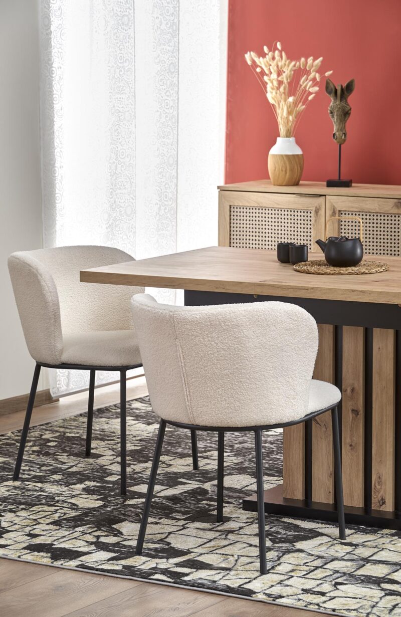 Pikendatav söögilaud LAMERON,  tamm / must