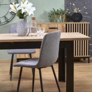 Pikendatav Söögilaud BAGRON, artisan tamm / must