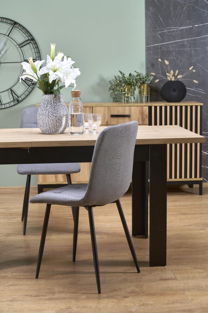 Pikendatav Söögilaud BAGRON, artisan tamm / must